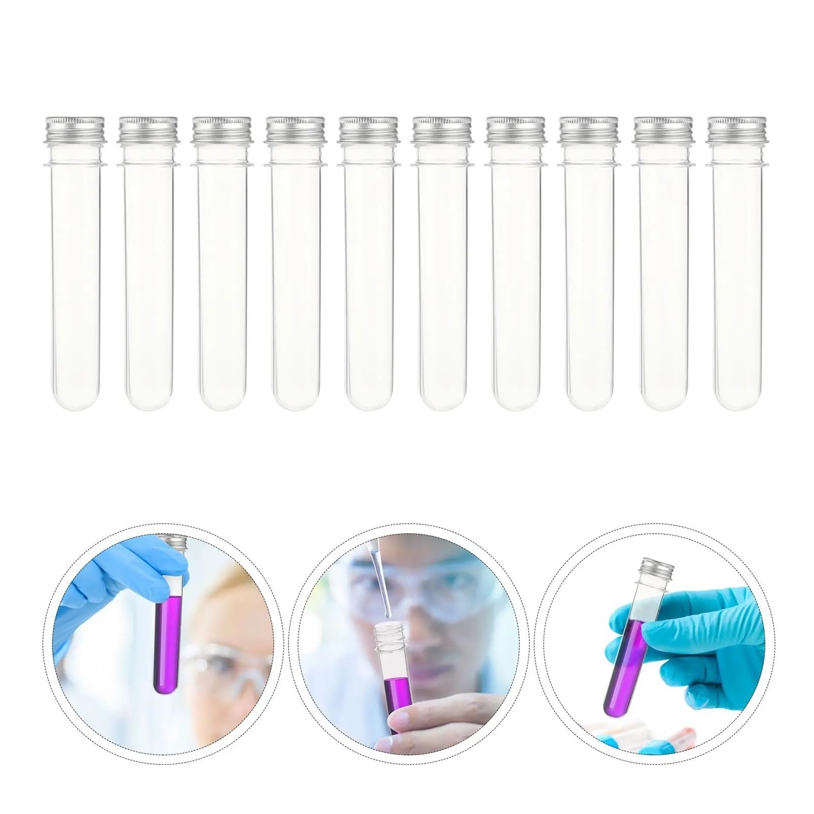 yingyingjia Probówki plastikowe Probówki z zakrętkami Probówki z pokrywkami Probówki plastikowe