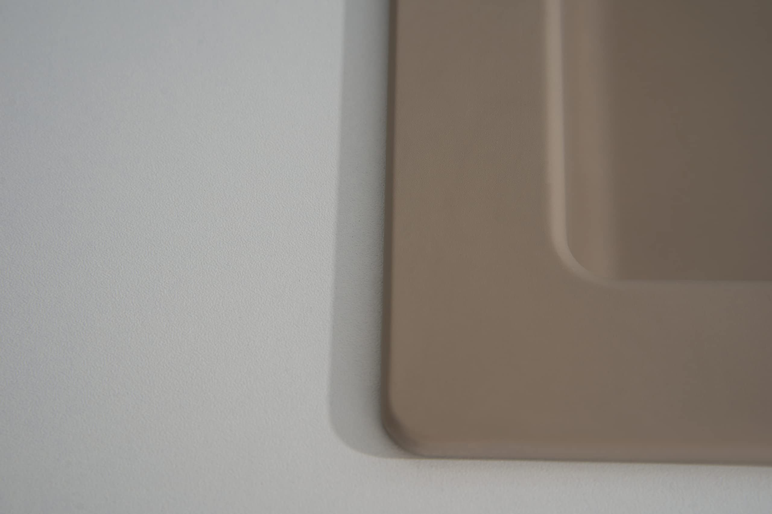 Respekta Ohio Lavello in Mineralite beige sabbia/Lavello da incasso a 1 vasca da 50 x 44 cm/Lavello adatto a basi da 50 cm di larghezza