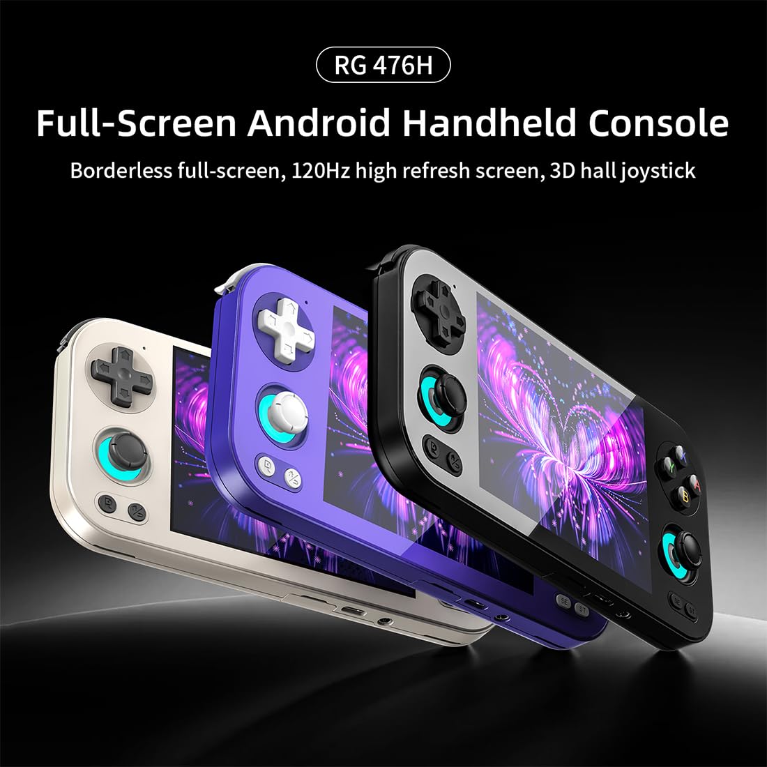 RG476H - Console portatile da 4,7 pollici, design retrò, in lega di alluminio (8 + 128 GB), grande capacità di espansione della memoria, supporta il downloader RixelHK, la prima scelta per gli
