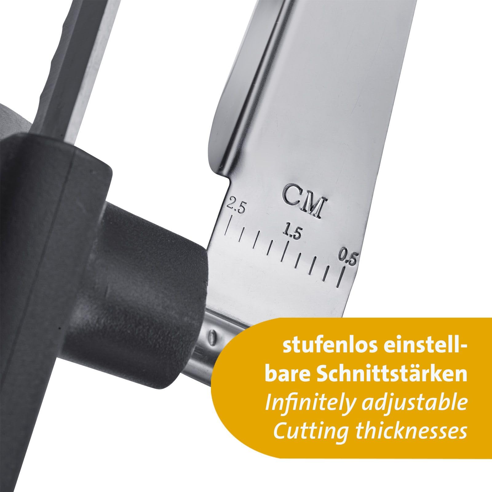 Westmark Multi-Cuchillo So Clever de Cocina Con Separador - Afilado para Pan, Multiusos para Verduras y Otros Alimentos - Hoja de Acero Inoxidable, Sin BPA