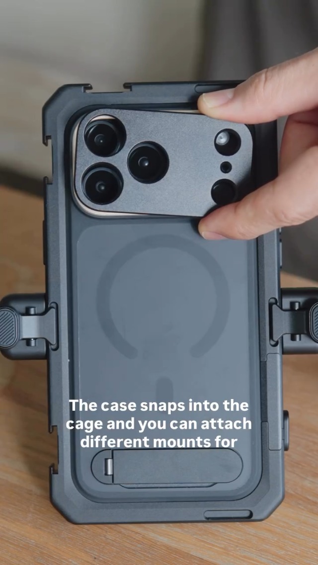 SMALLRIG FilMov Bumper-Handyhülle für iPhone 17 Pro, hohles Rückseitendesign mit Objektiv-Rückplatte, 67mm-Filteradapter für Gimbal-Stabilisatoren für Phone, für DJI für Insta360, Grau – 5791