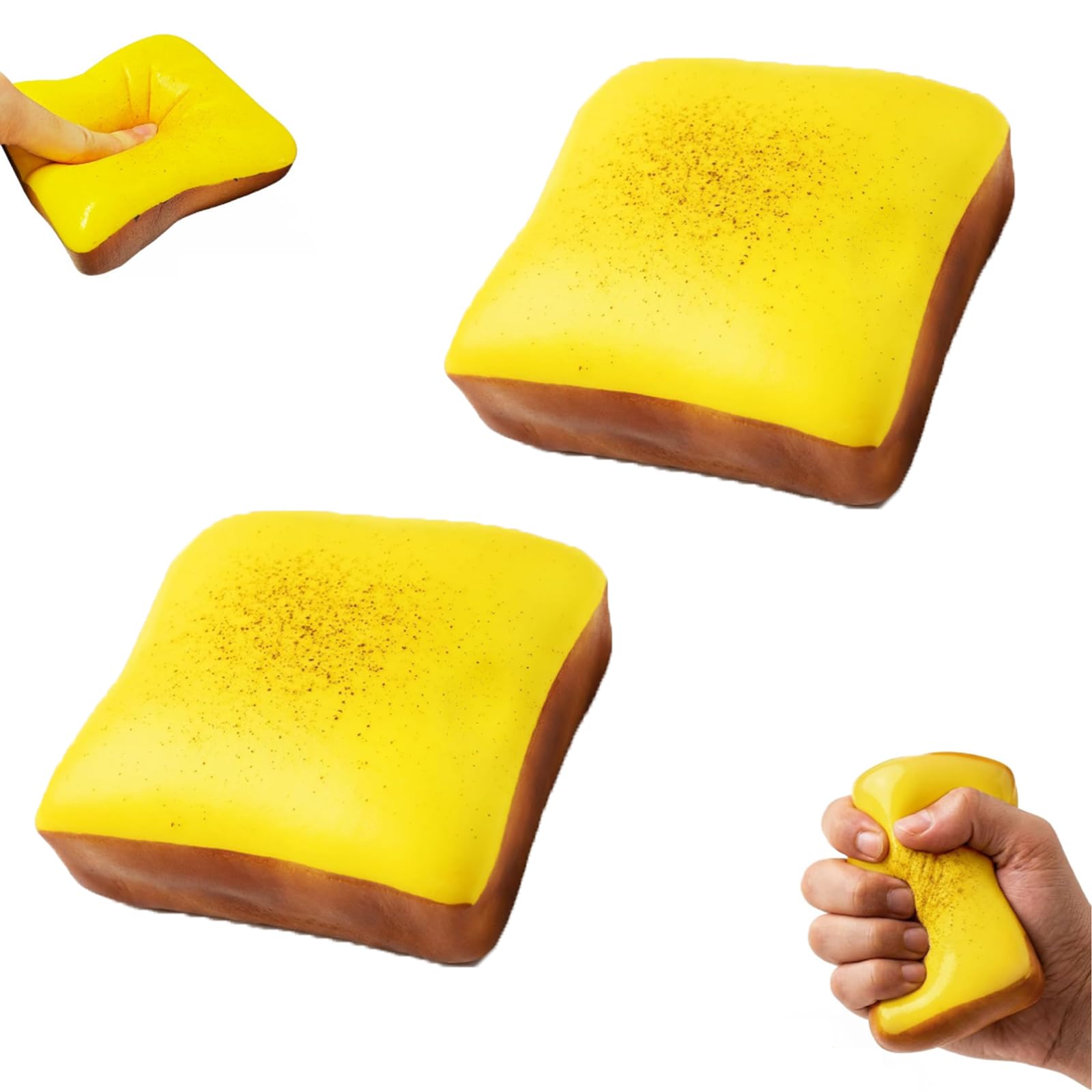 2 PCS Toast Bread Slow Rising Fidget, Slow Rising Squishies