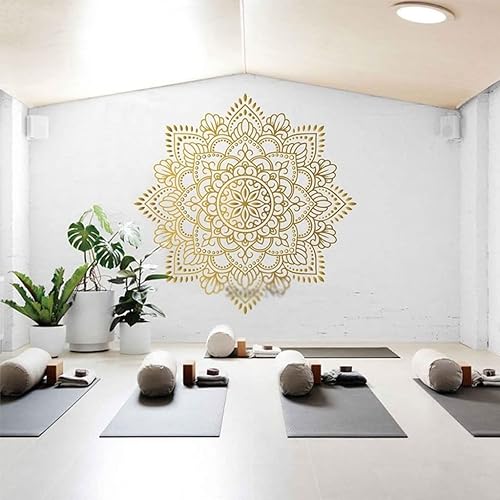 Miniatura 3 de Vinilo de mandala para pared, decoración de estudio de meditación, yoga, decoración de mandala de flores grandes, papel tapiz para dormitorio, sala