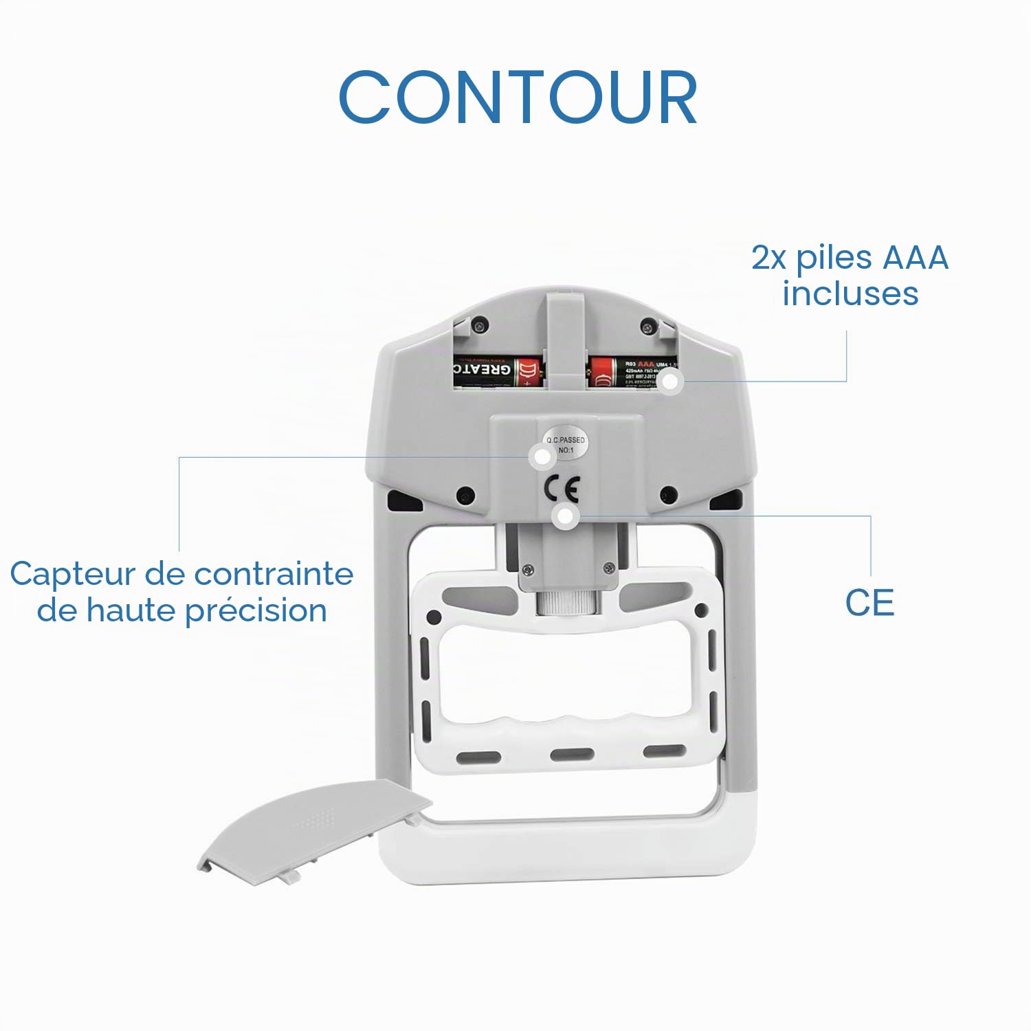 Dynamomètre à Main numérique Compteur de Mesure de la Force de la poignée à Capture Automatique de la Puissance de la poignée électronique 198Lbs / 90Kgs