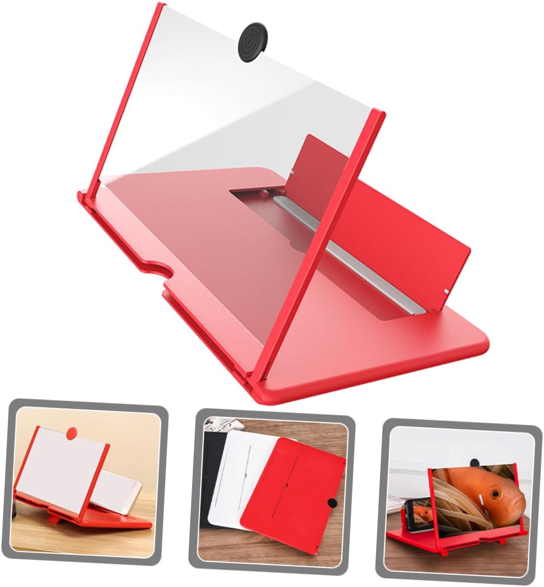 Hemoton Phone Screen Magnifier Stand Cellphone Screen for Home Use High-Definition Optical Technology Compatible Smartphones