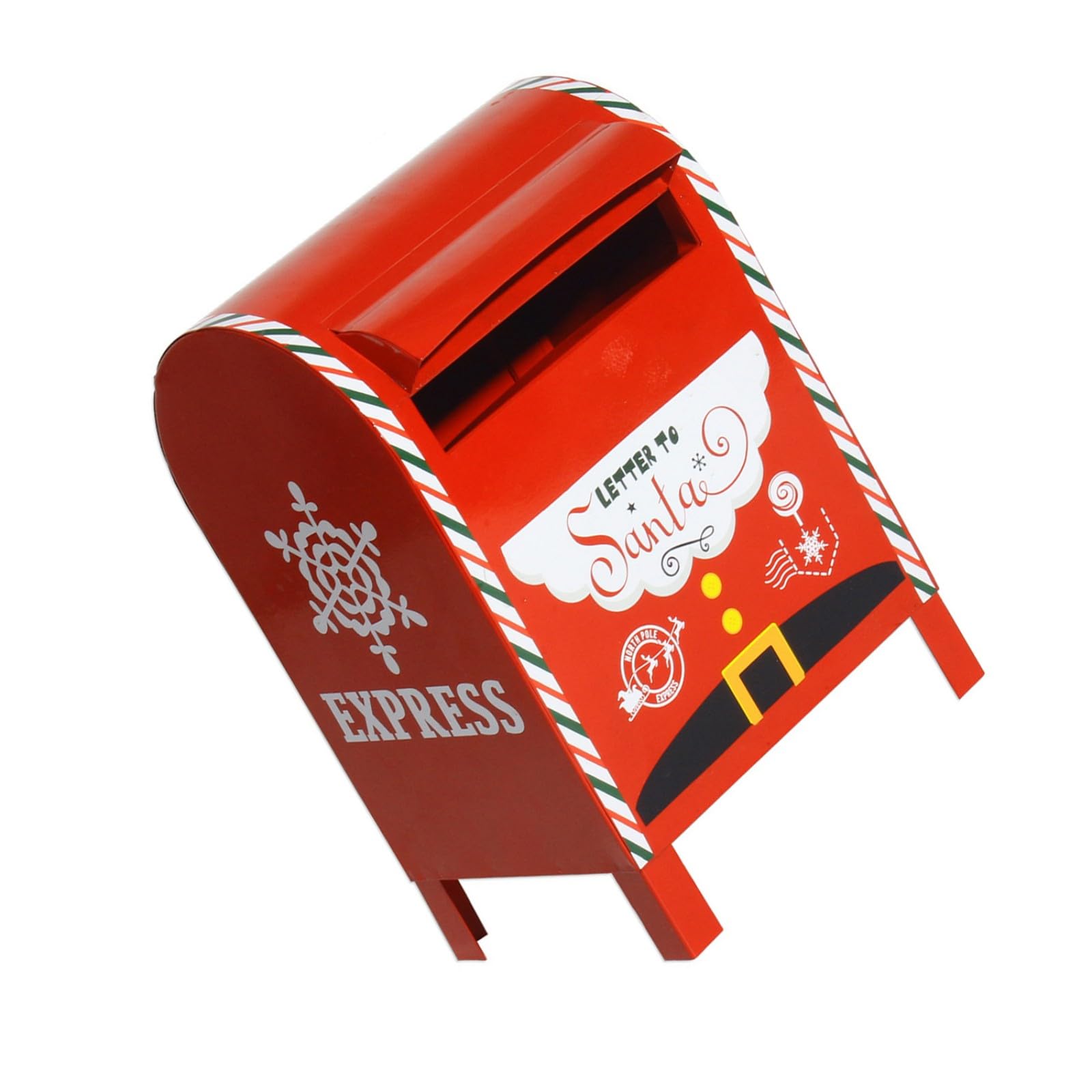 Stylish Wrought Iron Holiday Mailbox with Spacious Storage, Rust-Resistant Porch Decoration Weatherproofed Holiday Mailbox