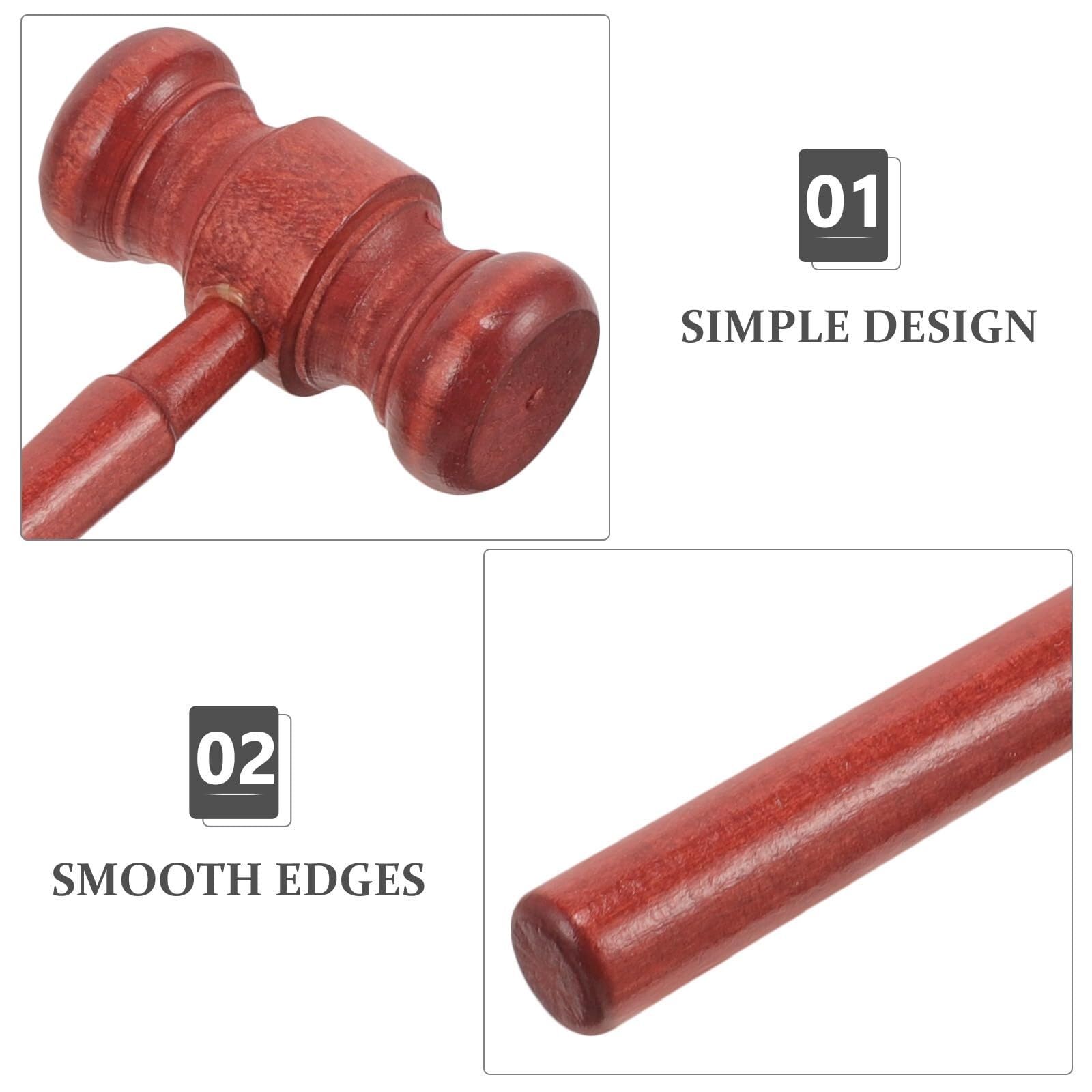 Mini mazo de juez de madera, martillo de corte de subasta, modelo de utilería for disfraces y juegos de rol Mazas de madera
