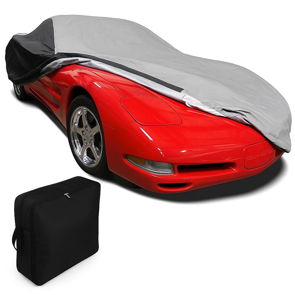 C5 Corvette Car Cover - Custom Fit Outdoor/Indoor Protection Ultraguard Plus 300 Denier Water Resistant - High End Fit for 1997-2013 C5, C6, Z06,