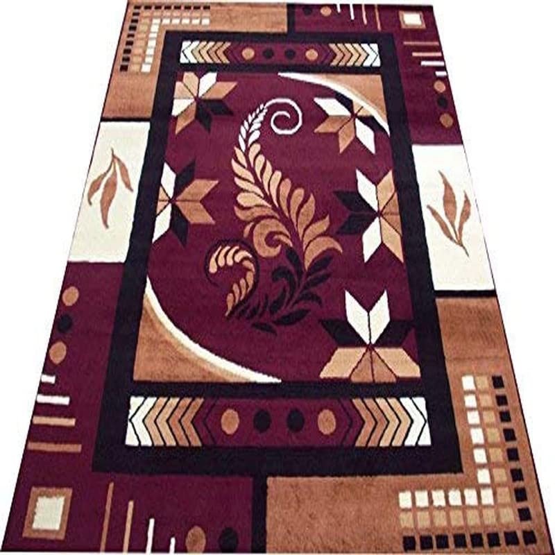 Image of Home Decore Acrylic Carpet for Your Living Room & Drawing Room Aywhere in Your Home (150x210 Red Colour)- 5x7 Feet