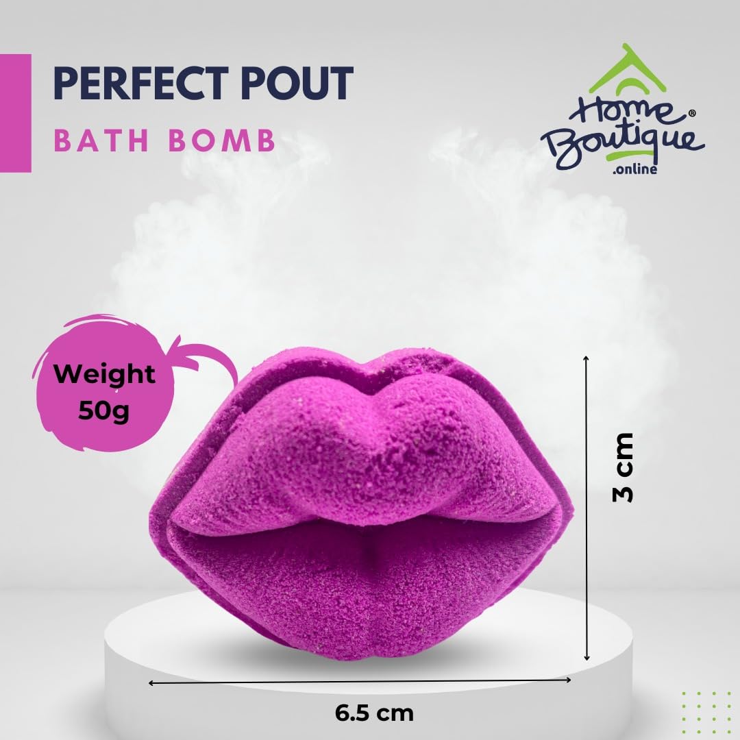HOME BOUTIQUE Natural Relaxing Perfect Pout Bath Bombs for Bath Tub Refreshing Hot Water Bath Hydrating Moisturizing Aromatic Fragrances (Set of 4) - Image 2 thumbnail