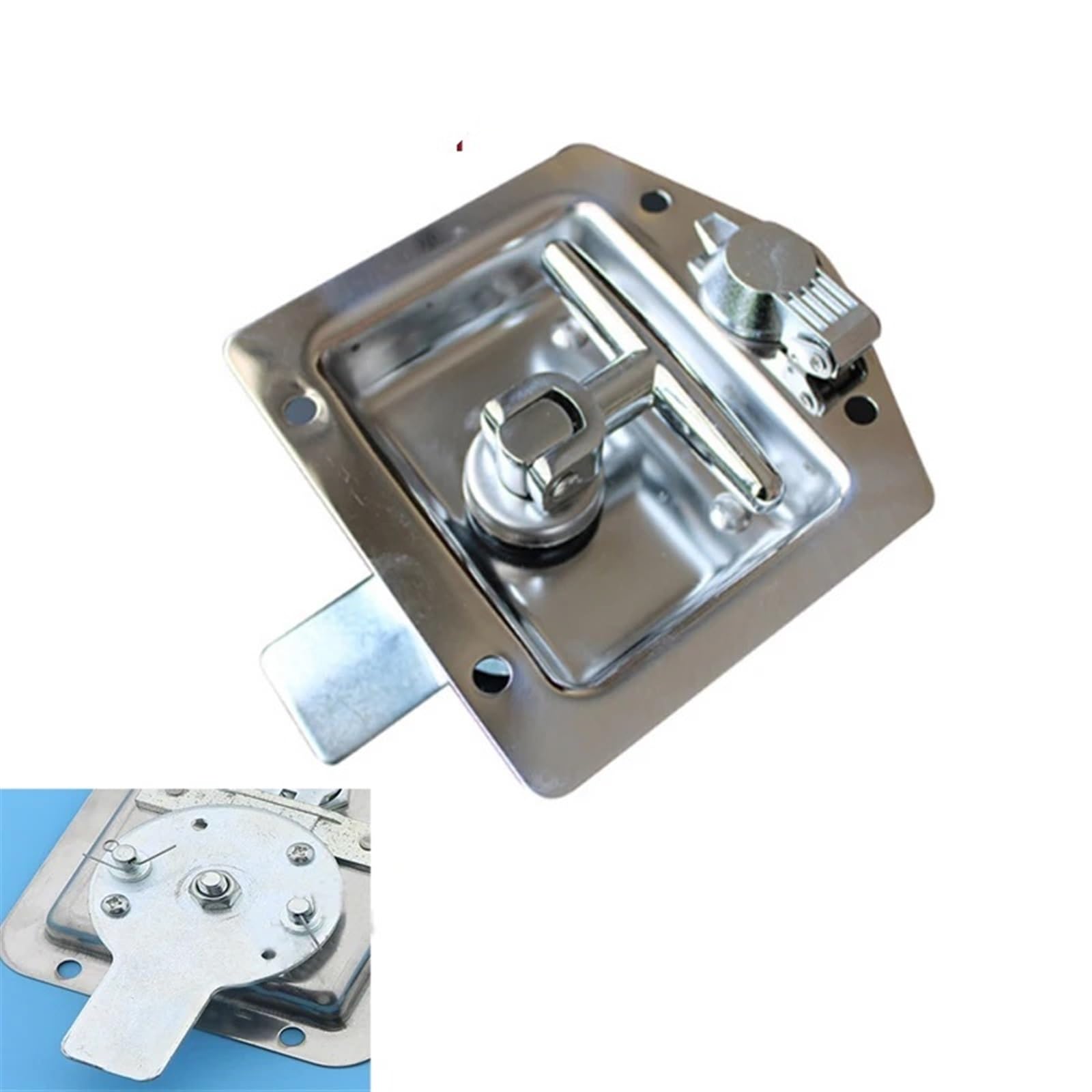 Wqgqpxob Flat Piece Stainless Cinet Handle Lock For Truck Bus Trunk Boat Car Eletrical Storage Box Train Ms211 1Pcs