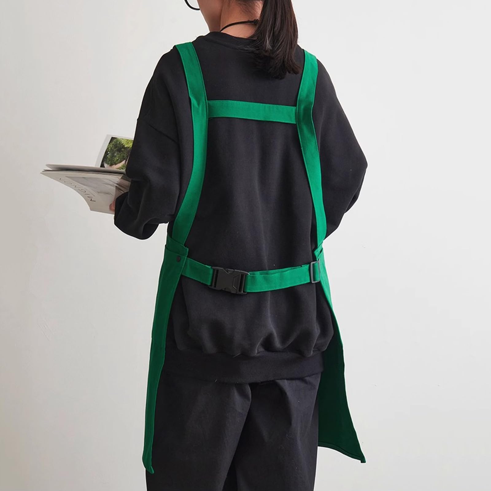 Grembiuli Grembiule da Cucina in Cotone con 2 Tasche Donna, Uomo Grembiuli da Lavoro