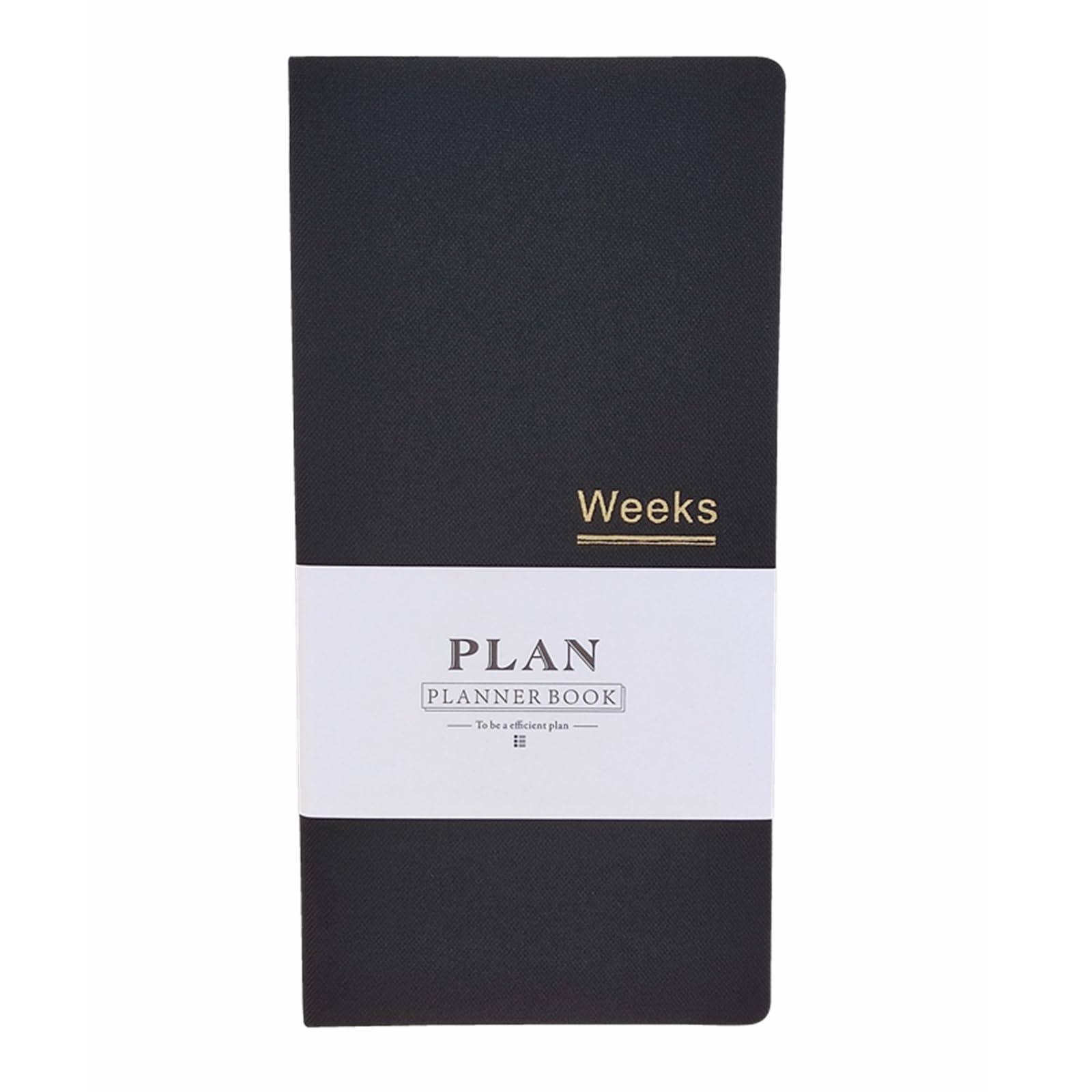 Undated Pocket Weekly Planner Schedule Organizer Agenda Year Month Week Plan A6 Notebooks (A6 Undated Planner Dark Black) — image 1