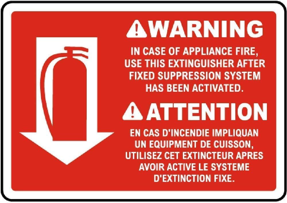 Warning in Case of Appliance Fire Retro Metal Painted Art Poster A Metal Tin Sign 8×12 Inch