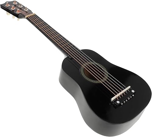 Miniatura 10 de Toddmomy Guitarra acústica portátil de 21 pulgadas, guitarra acústica clásica, guitarra de madera portátil de tamaño pequeño para niños,