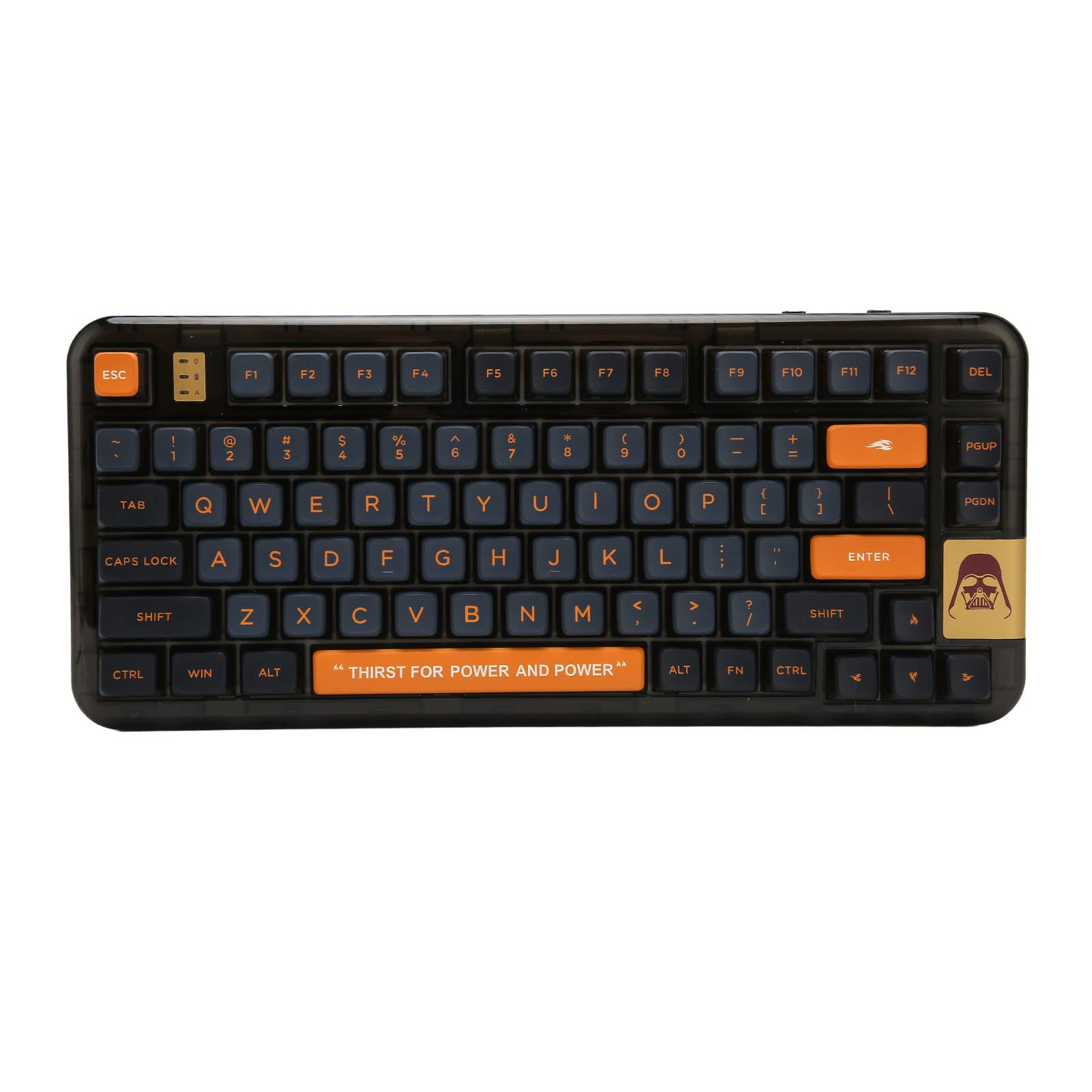 Cocoarm Tastiera Gaming Trasparente RGB, 80 Tasti Struttura Gasket (BLACK)