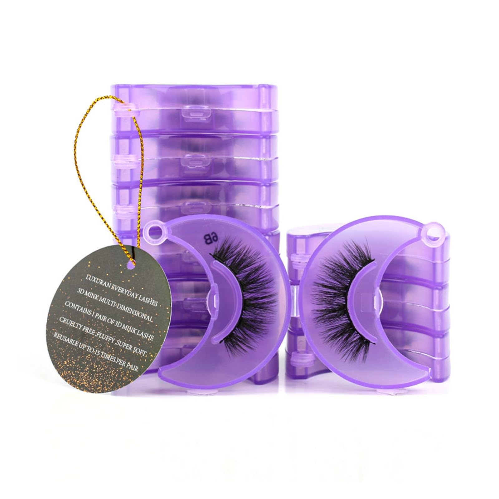 UAMOU Eyelashes Faux Mink Lashes Reusable False Eyelashes Natural Fluffy Makeup Tools Extension Fake Lashes maquiagem Cheerfully Color