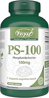 VORST Phosphatidylserine 100mg 120 Vegan Capsules (PS-100) | Brain Boost Supplement for Cognitive & Mental Health | Nootropic | 1 Bottle