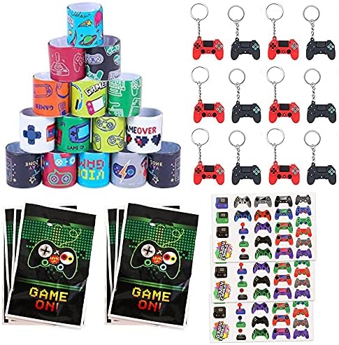 51pcs Videogioco Feste Favori Slap Braccialetti Portachiavi Tatuaggi Sacchetti Del Partito Bambini Ragazzo Gioco Su Tema Compleanno Forniture Candy Ricompense Trattare Pinata Regalo Goodie Bag Fillers 51pcs Videogioco Feste Favori Slap Braccialetti Portachiavi Tatuaggi Sacchetti Del Partito Bambini Ragazzo Gioco Su Tema Compleanno Forniture Candy Ricompense Trattare Pinata Regalo Goodie Bag Fillers