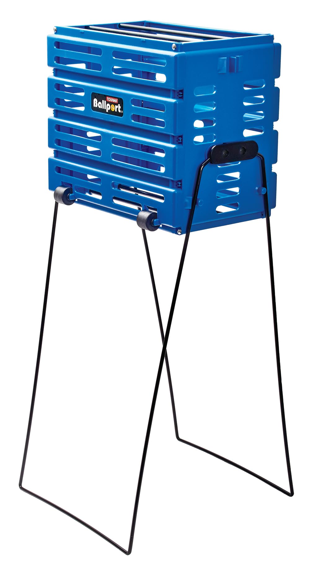 Tourna Ballport Deluxe Tennis Ball Hopper with Wheels - Blue