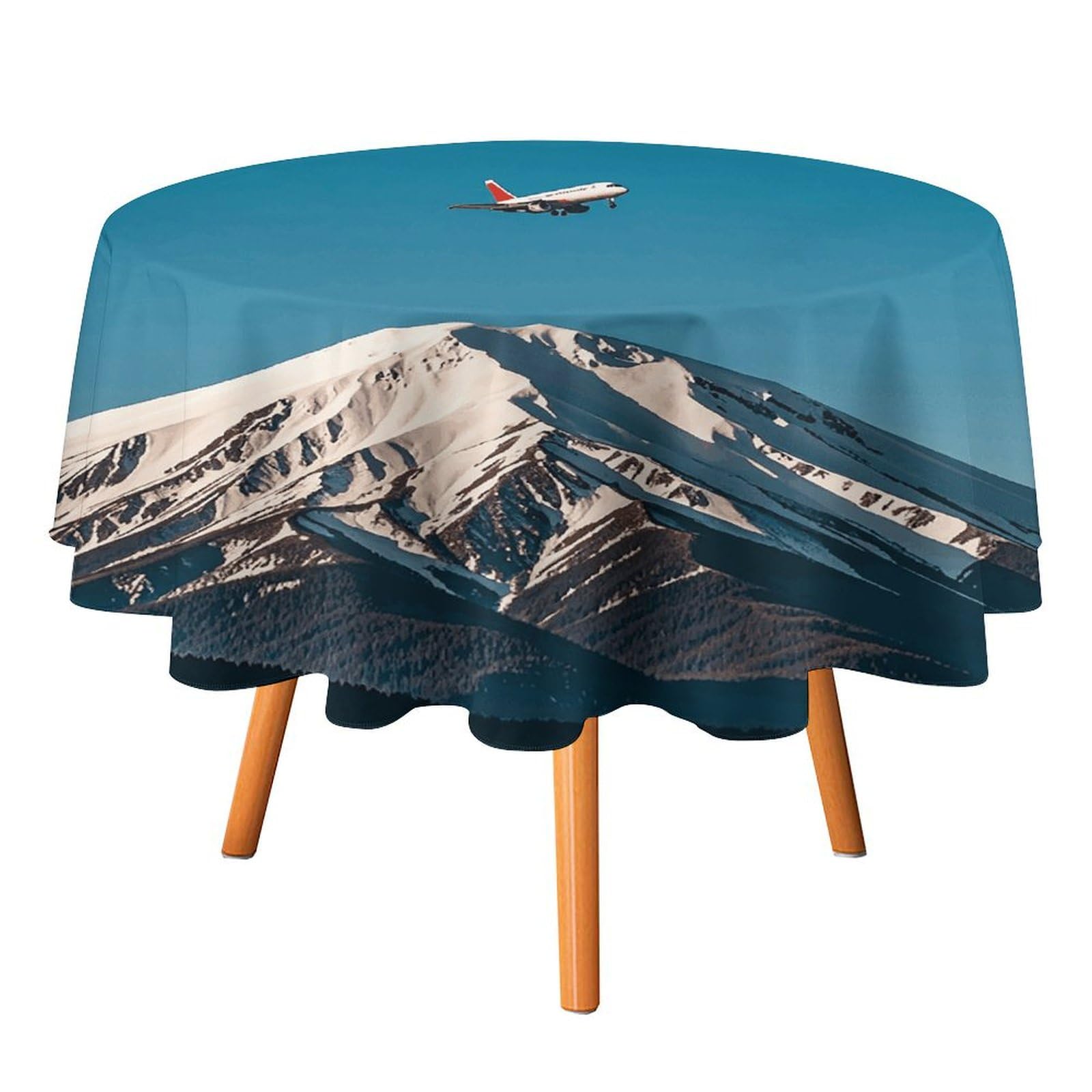 Nappe ronde facile à nettoyer pour vos grands dîners de vacances en famille
