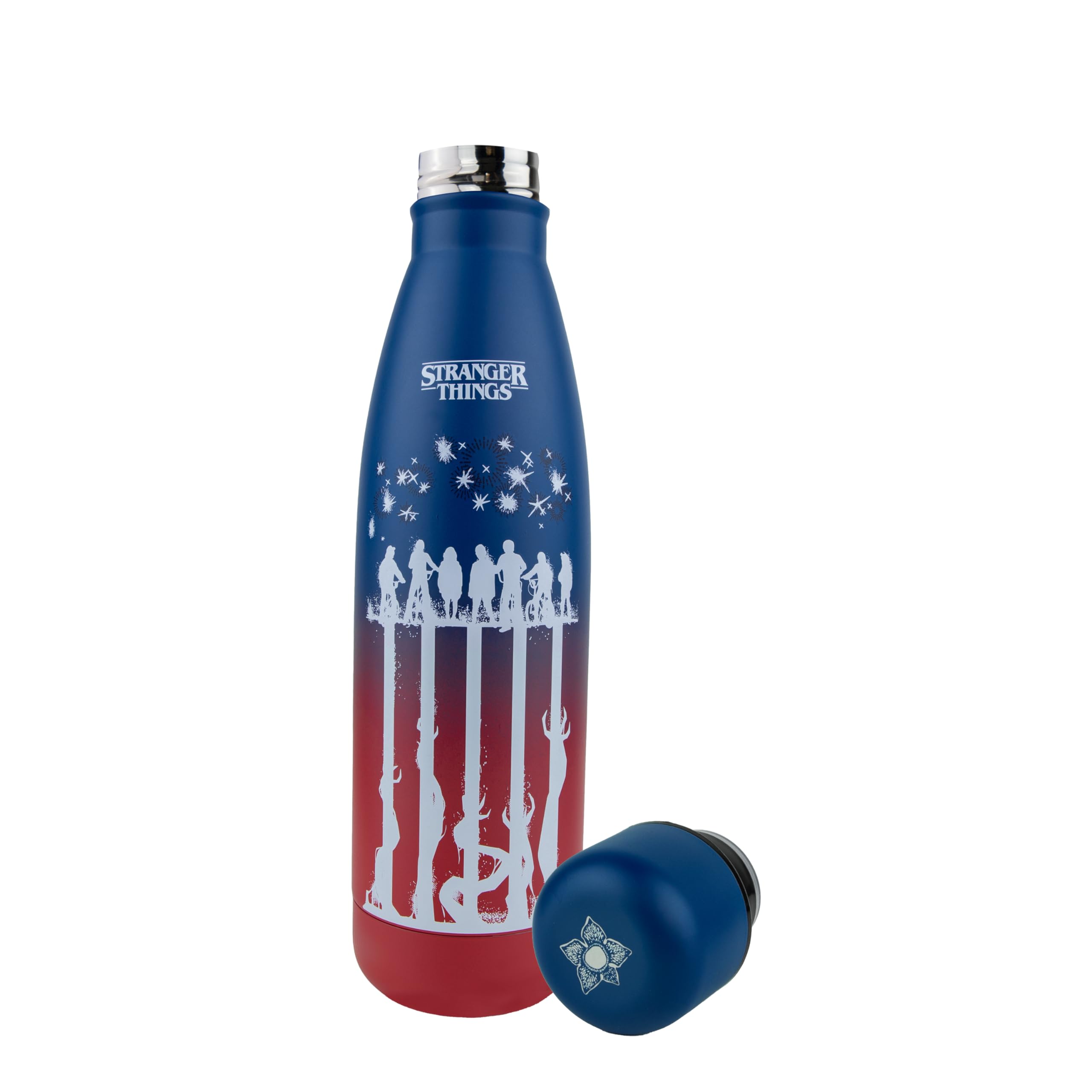 Stranger Things Unisex Kids Multicoloured/Blue Upside Down Insulated Water Bottle | Acotis