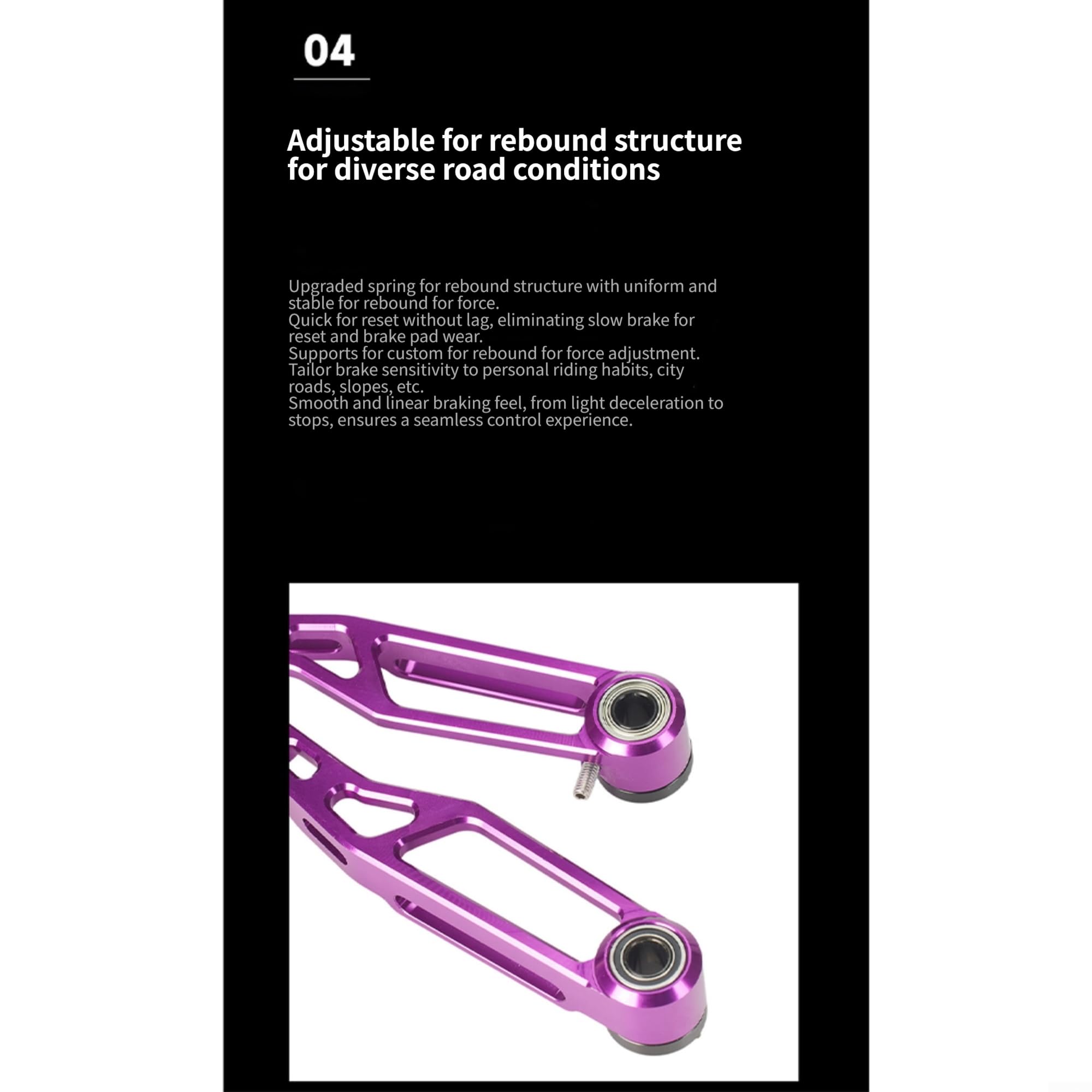 Juego de frenos en V de aluminio para bicicleta plegable 406 451, frenos de bicicleta de aleación ligera para modelos Dahon P8 P10 Responsive para kit de freno en V con tensión de resorte ajustable