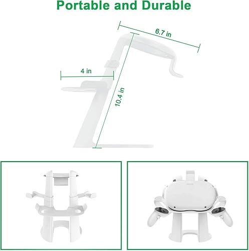 Miniatura 7 de NexiGo VR Stand with Controller Holder VR Headset Display Stand and Controller Mount Station for Oculus Quest 12 Oculus Rift S Oculus Rift White