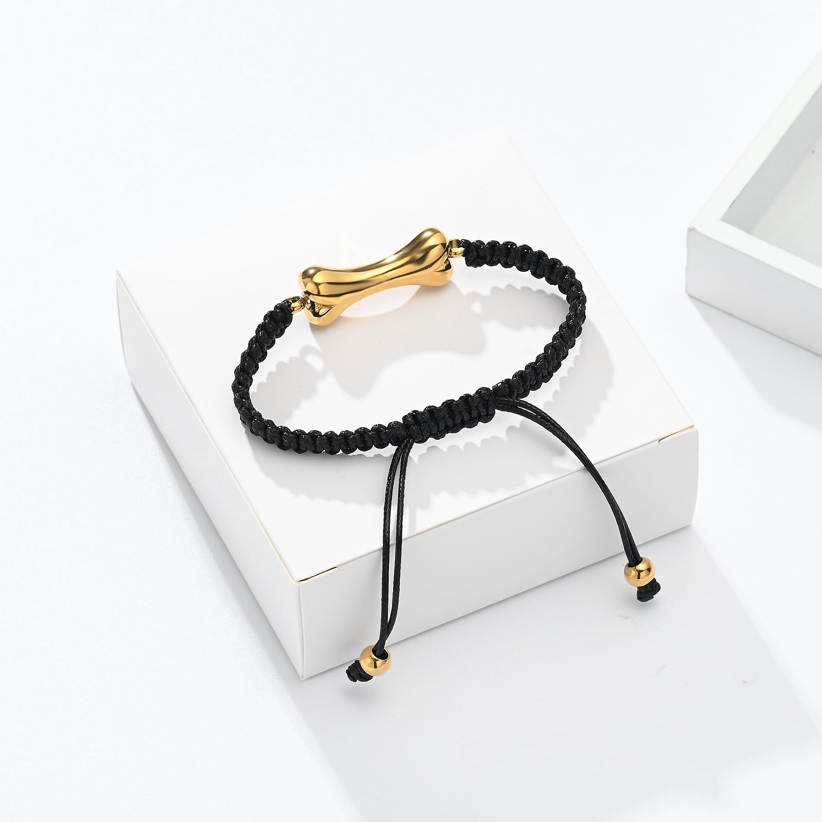 Braccialetto con urna di cane e urna ricordo di cenere, regolabile, corda intrecciata, urna per animali domestici, cenere, ornamenti per cani per uomo e donna