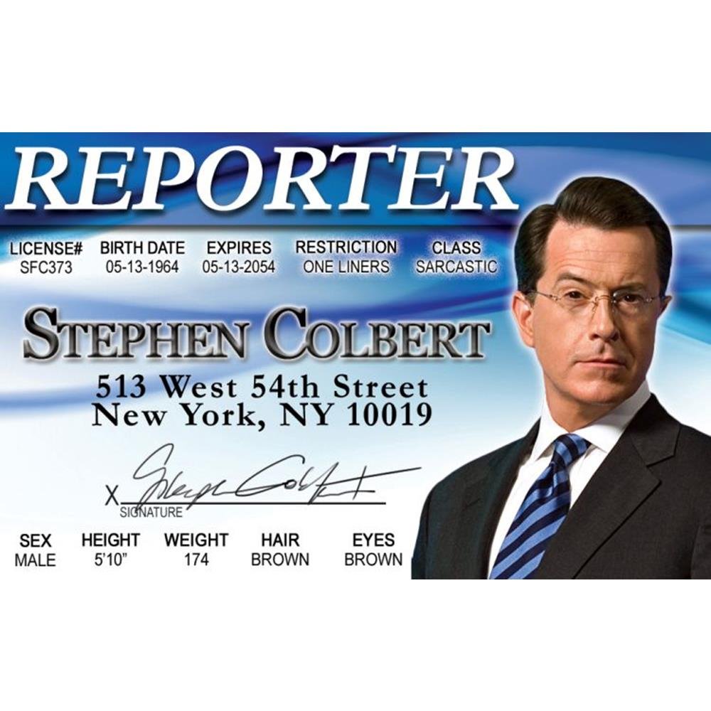 Signs 4 Fun Stephen Colbert's Driver's License