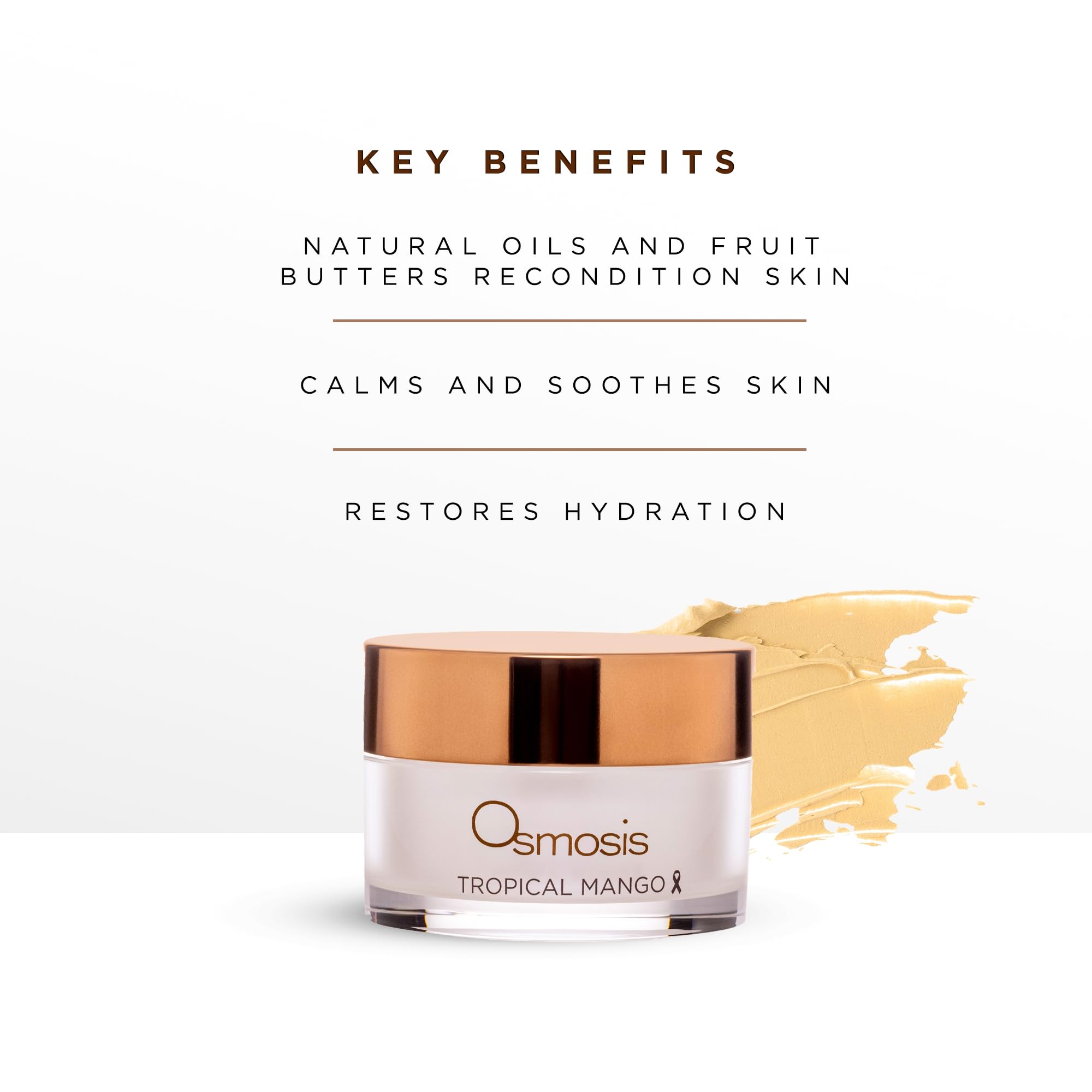 OSMOSIS TROPICAL MANGO Hydrating Barrier Repair Mask with Shea Butter, Avocado Oil, and Jojoba for Dry, Aging, and Sensitive Skin, 1 Oz