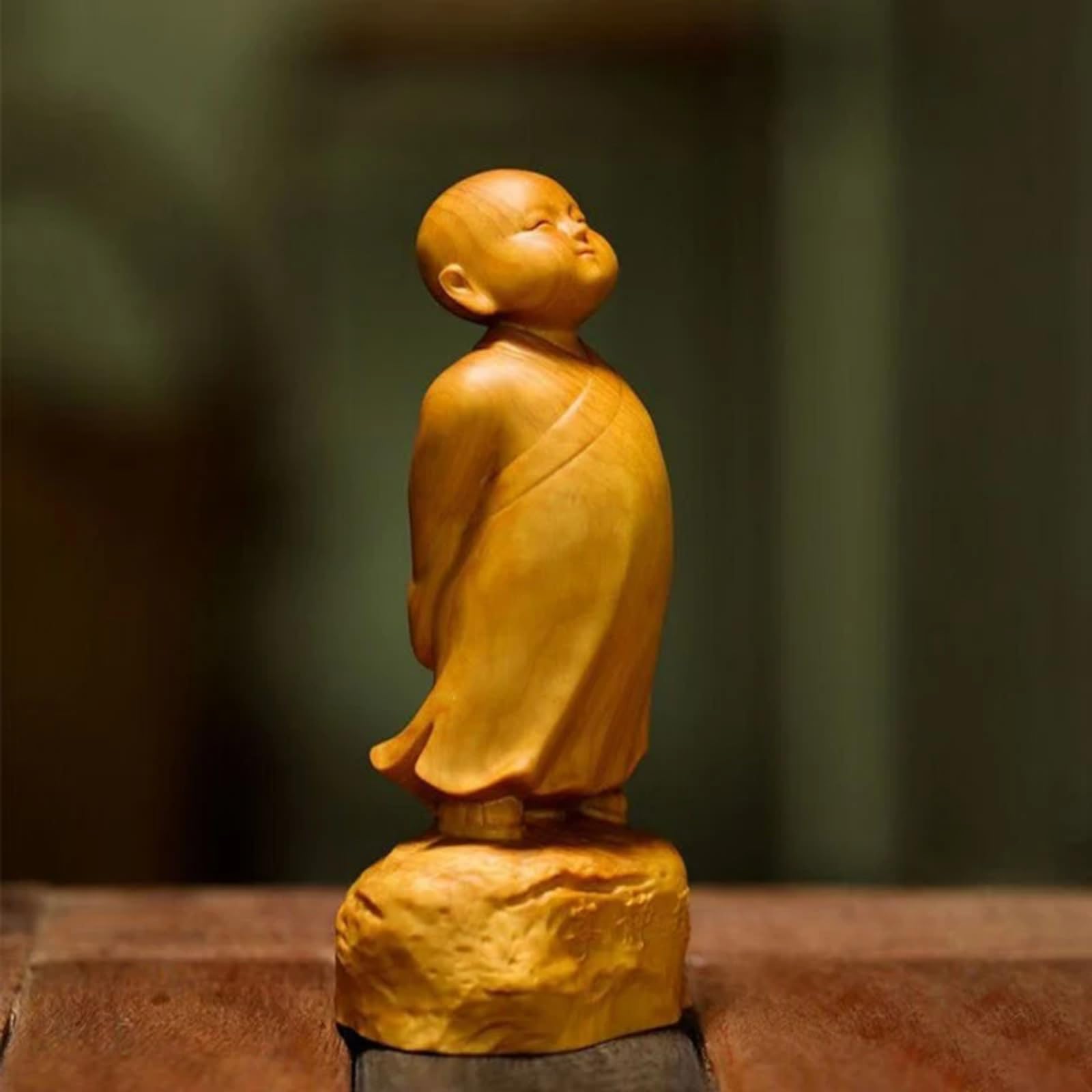 Aottsd Pixiu Pendant Boxwood Carved Feng Shui Home Accessory Desktop Decor 8Cm