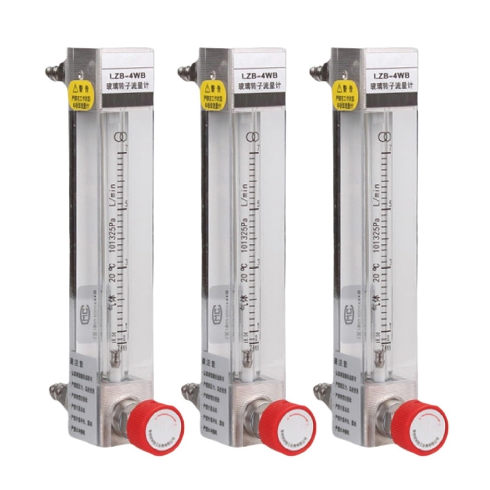 QfUxYYSLD Glass Tube Rotameter LZB-4WB Flow Meter Variable Area Flow Meter Gas Liquid Low Flow Industrial Lab Water(0.6-6L-min)