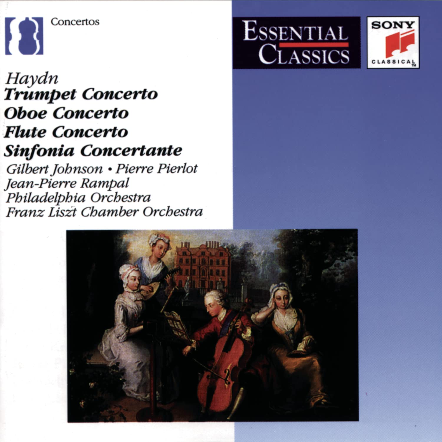 Trumpet, Oboe & Flute Concertos [Audio CD] Haydn; Johnson; Pierlot and Rampal