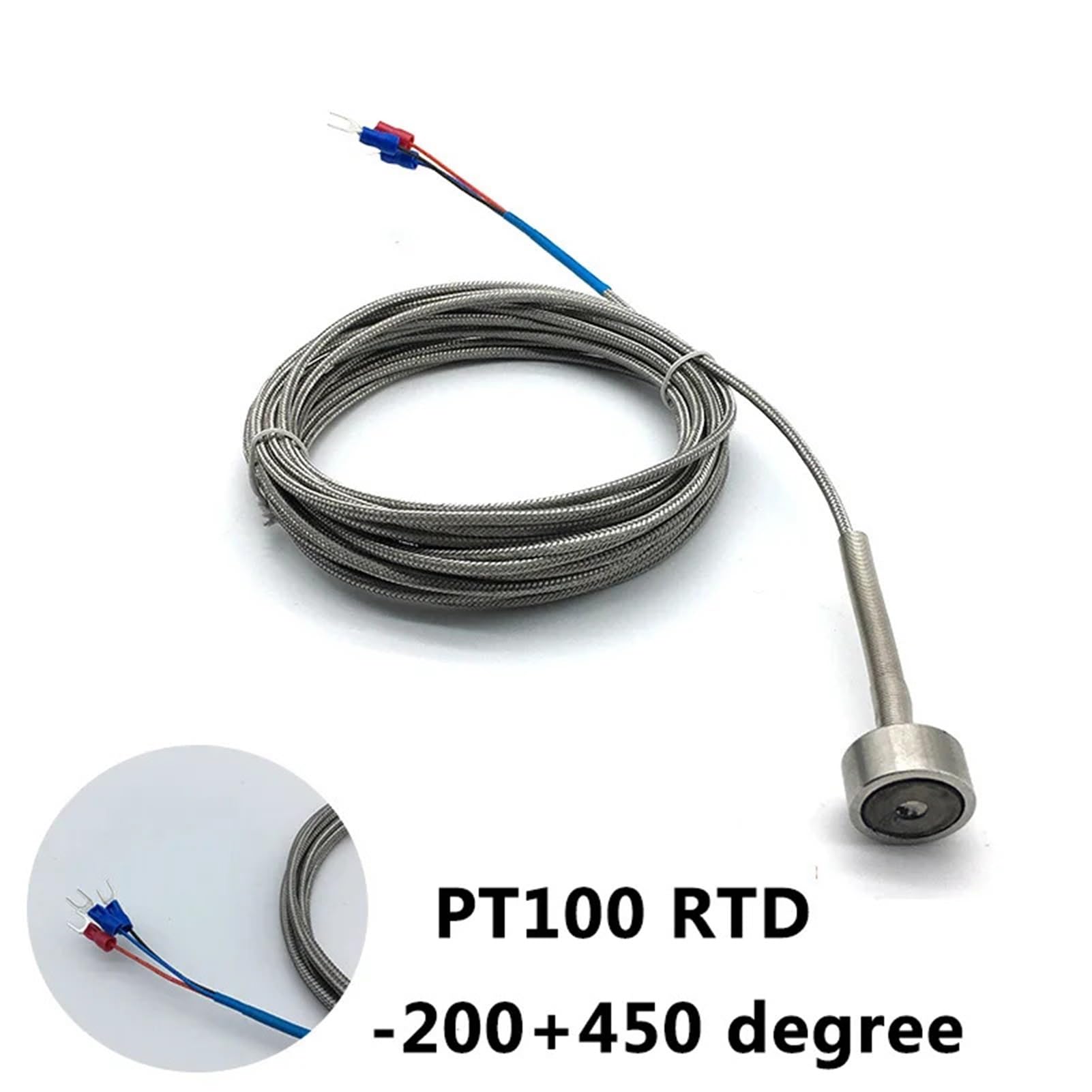 Termopara magnetyczna typu K /pt100-200+450°C ręczny czujnik temperatury powierzchni 20 mm ekranowane miniaturowe złącze (PT100 -L1m-250 stopni)