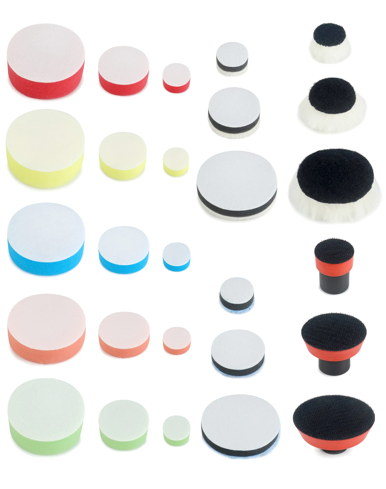25 Pads De Polissage 80mm Pour Voiture - Avec Adaptateur M14 - QWORK