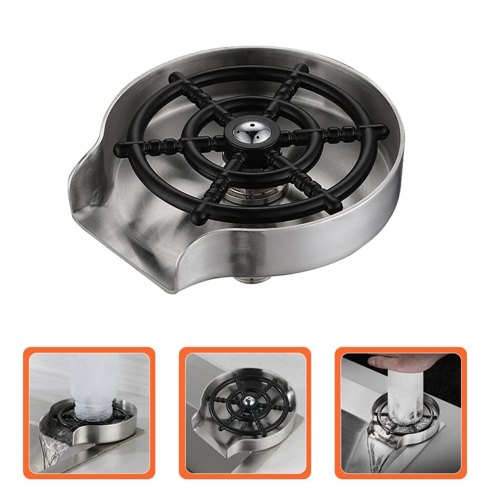 DOITOOL Grifo de vidrio para fregadero, lavadora de botellas, lavadora de tazas de alta presión, accesorios de bar, enjuaga los residuos en segundos para fregadero de cocina
