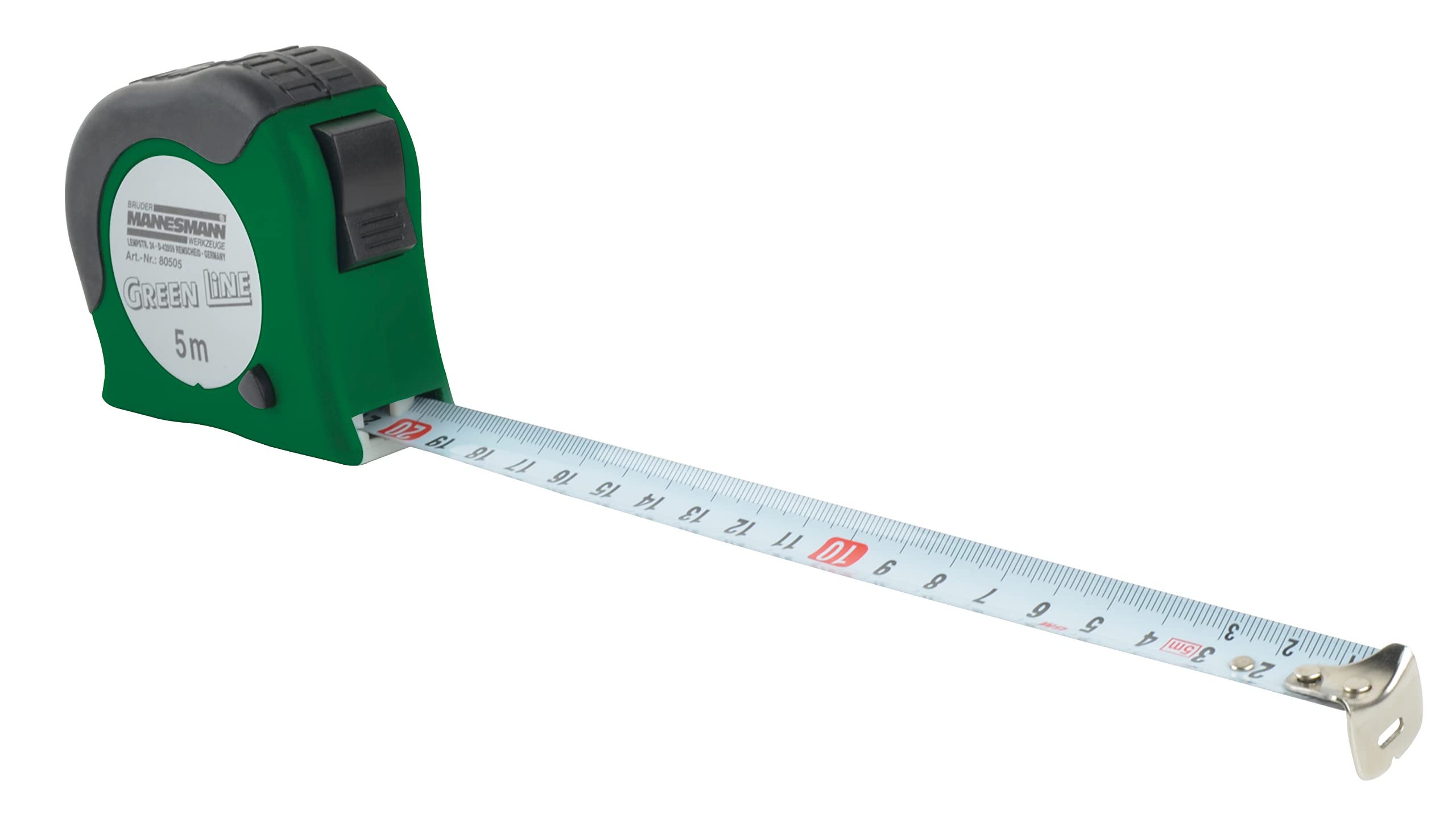 Brüder Mannesmann M81230 Rapporteur d'angle numérique avec libellules + mètre ruban 5 m