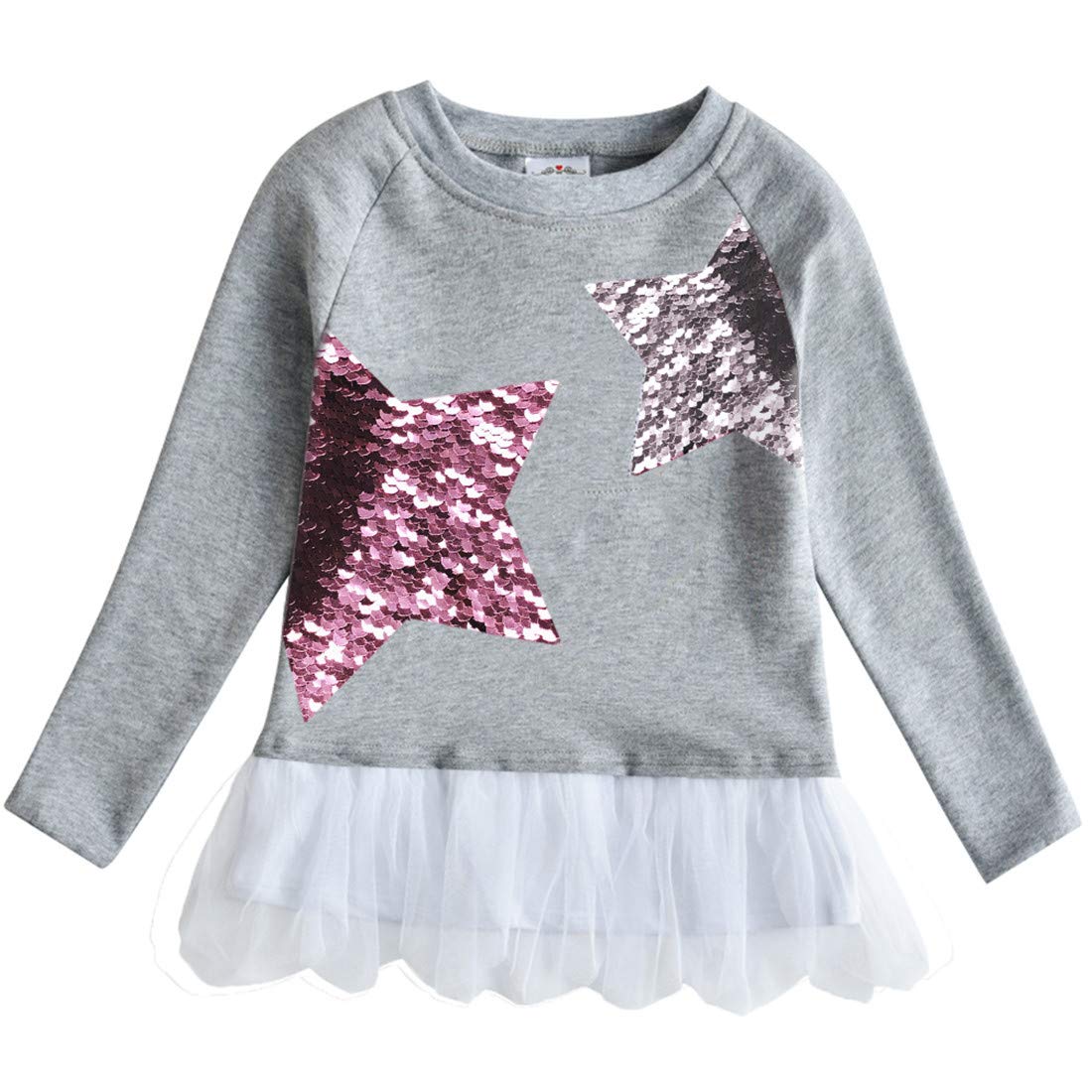 VIKITA Little Girls T-Shirt Long Sleeve Top Colorful Flower Cotton Shirt 2-8 Years — view 15