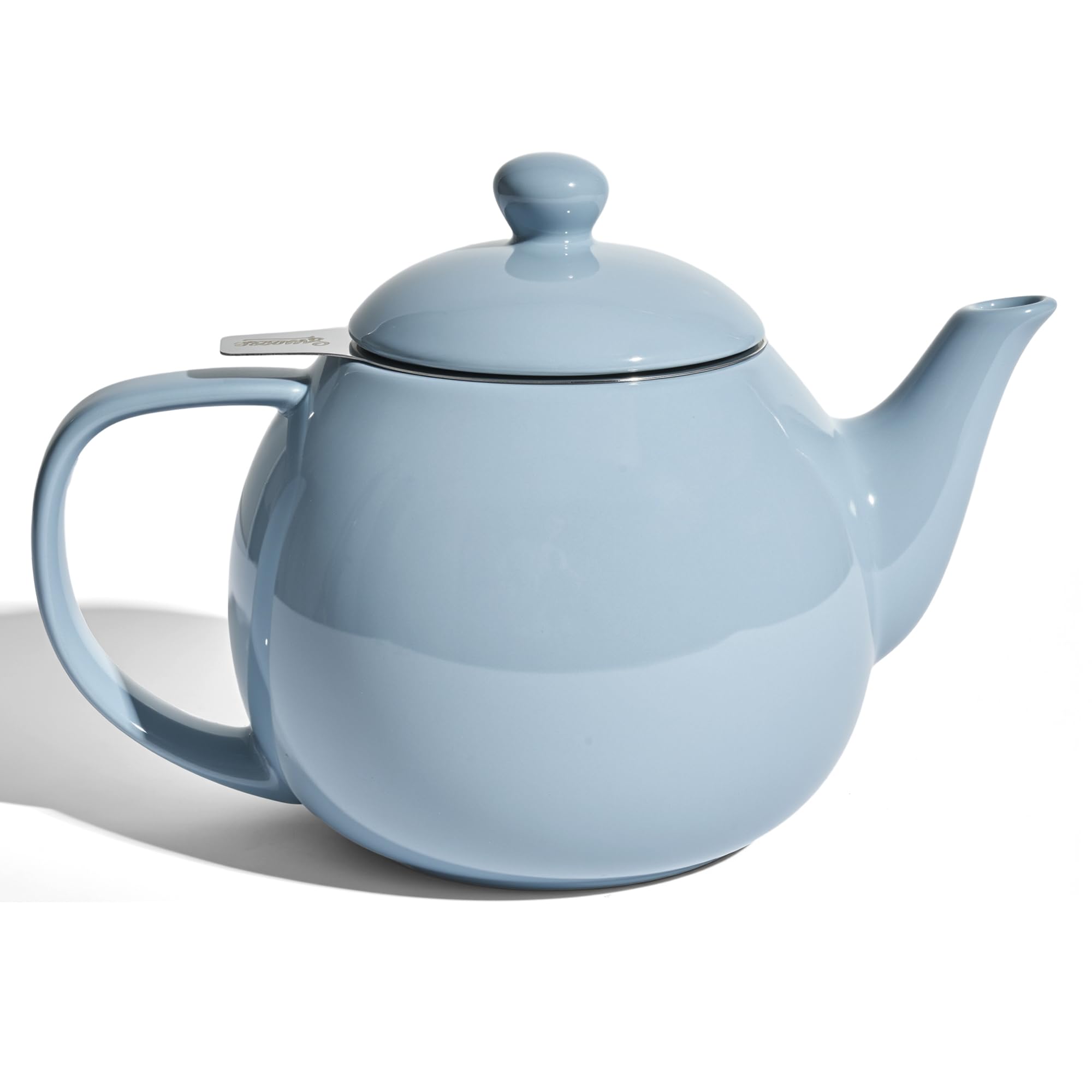 Sweese Porcelain Teapot 27 oz with Infuser for Loose Leaf Tea, Bluish Grey