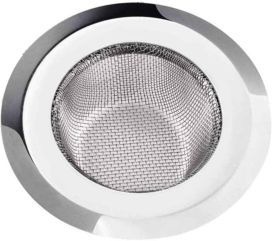 Mesh Sink Strainer Basket - Stainless Steel Sink Strainer Drainer Basin Basket, Heavy Duty Wash Basin Drain Filter Stopper Sink Jali from Kitchen, Bathroom, Shower Drains, Perforated (11)