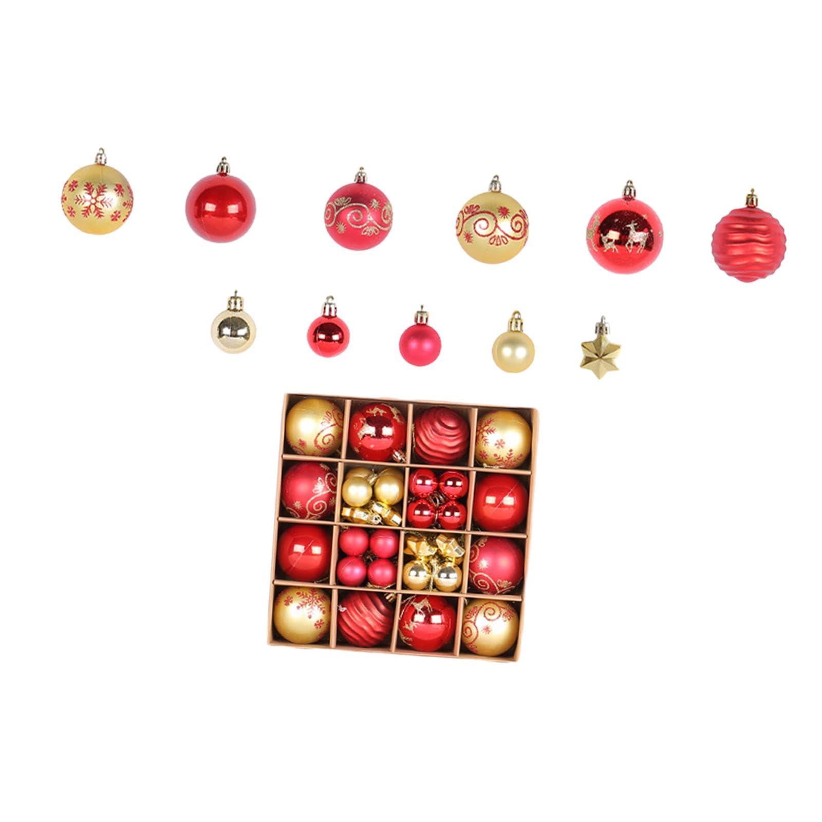 Boules de Noël et ornements chics rouge et or pour sapin raffiné