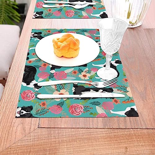 Sets de table en PVC thermorésistant lavable et antidérapant floral x6 - 7