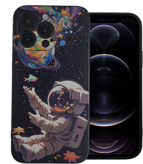 Funda Compatible con iPhone 15 Pro Antiarañazos y Antigolpes con Patrón de Astronauta Suave, Funda de Silicona para iPhone 15 Pro, Adecuada para Niños y Niñas, Adolescentes, Hombres y Mujeres, 6.1 Pulgadas