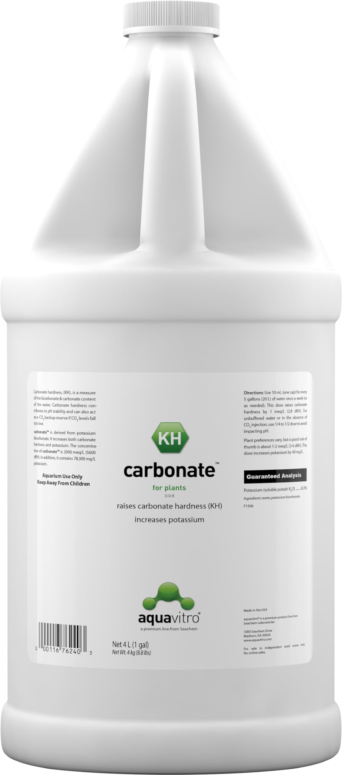 SEACHEM Tratamientos para el Agua de acuarios Carbonate 4 L