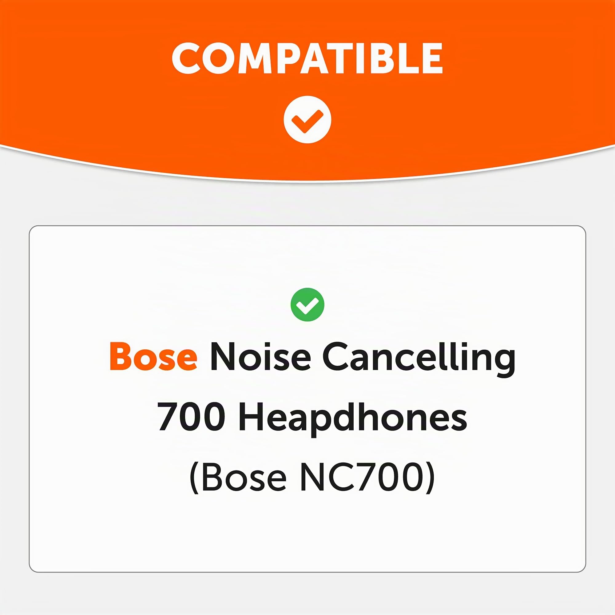 Bose Noise Cancelling 700 (NC700) Coussinets par Wicked Cushions – Cuir Souple, Mousse à mémoire de Forme, Épaisseur Accrue, Noir