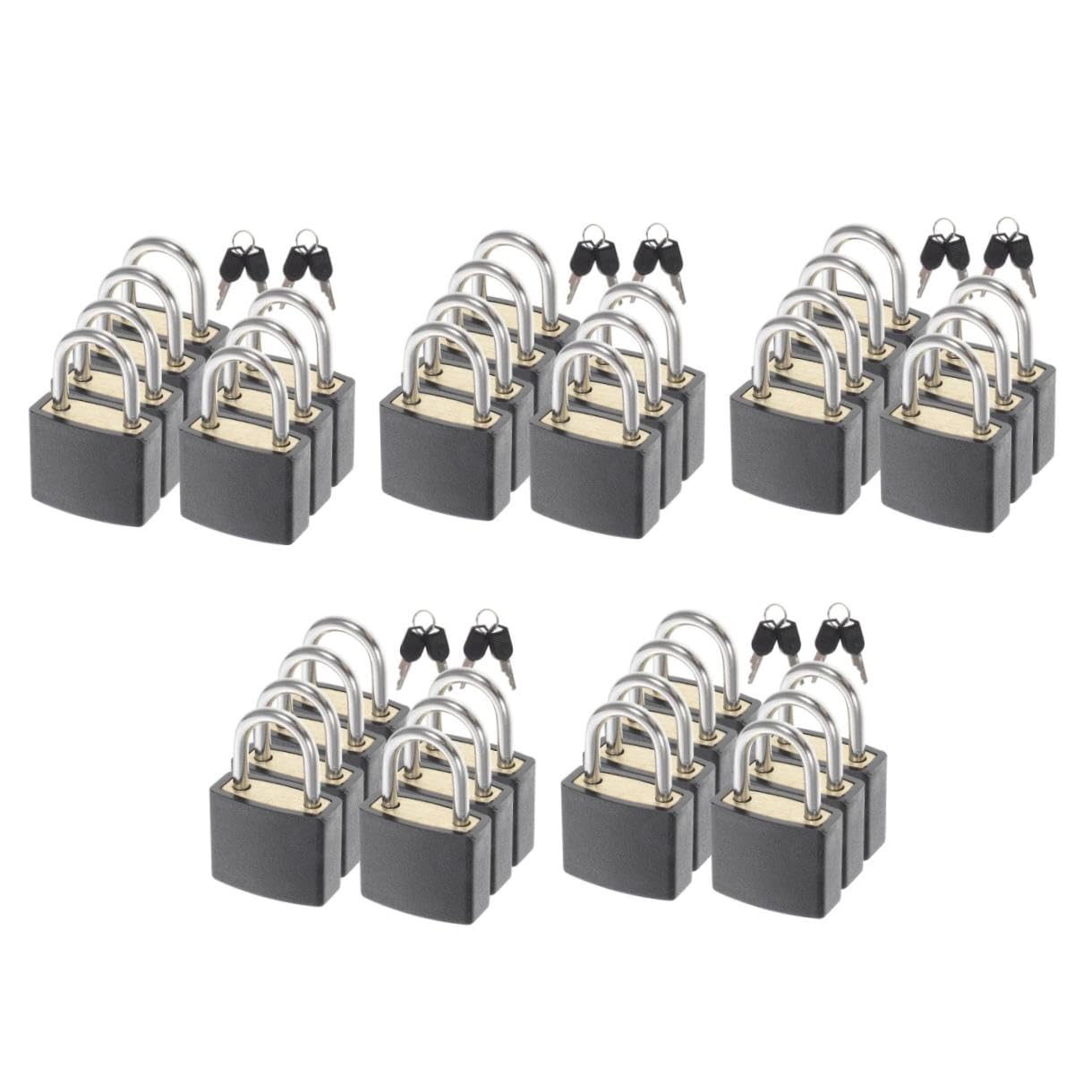 COLLBATH 5 Set Piccolo Lucchetto Per Valigia Serrature Per Bagagli Valigia Zaino Piccoli Lucchetti Per Valigie Lucchetti Per Bagagli Serrature Con Chiavi Acciaio Black 7 Pezzi * 5