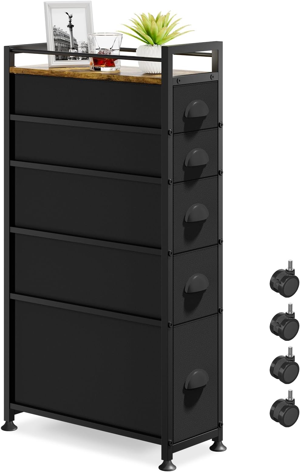 Amazon.com: MOOACE Narrow Dresser for Bathroom, Slim Dresser Storage ...