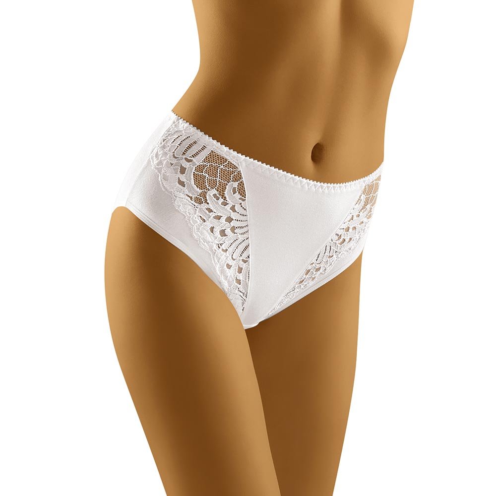 Wolbar Elegant Womens Briefs with Lace WB51, White,2XL