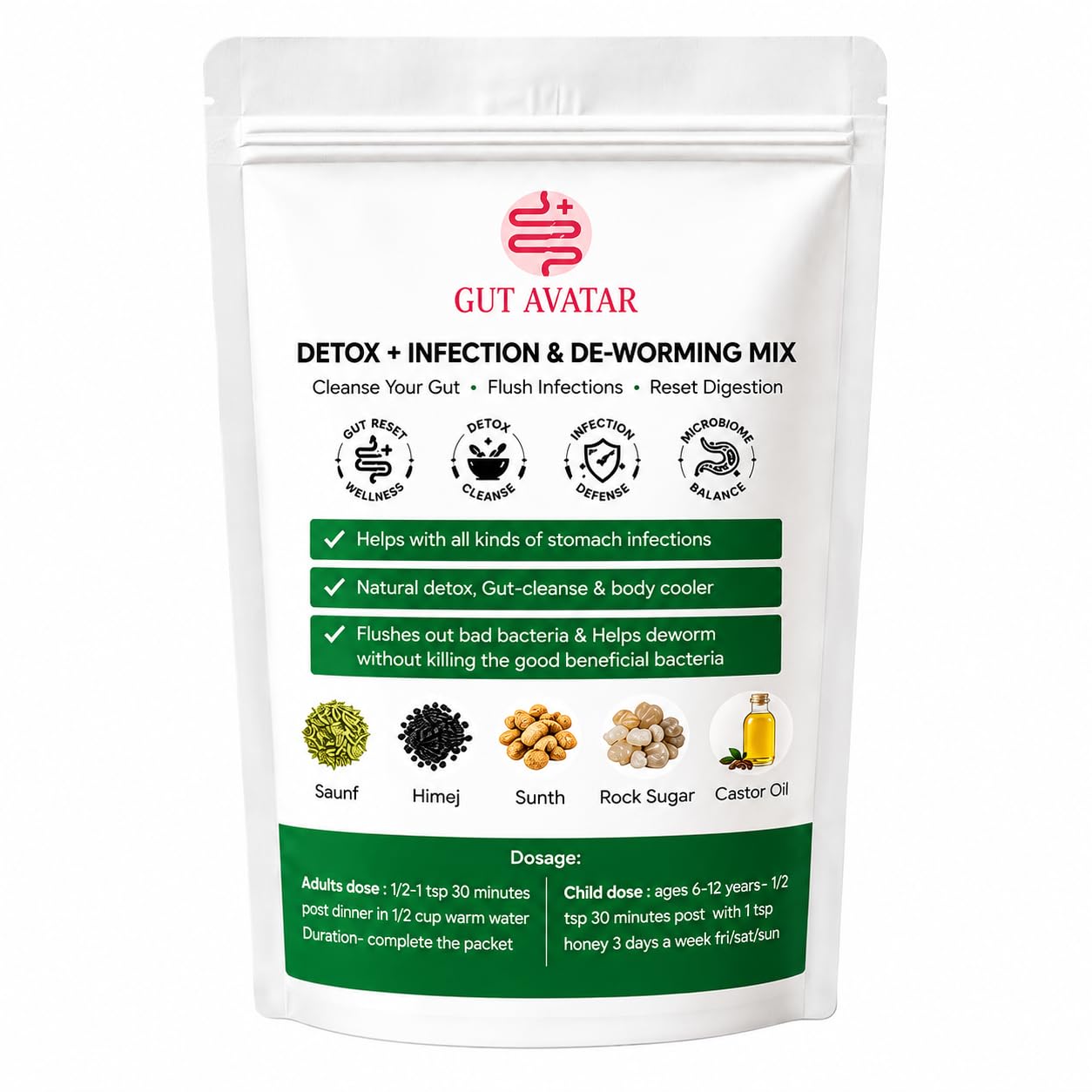 GutAvatar Ayurvedic Gut Detox Powder - 100 g | Helps Remove Toxins & Support Gut Cleansing | Supports Healthy Gut Bacteria, Digestion, Bloating Relief & Stomach Wellness | Herbal Digestive Supplement-image-32